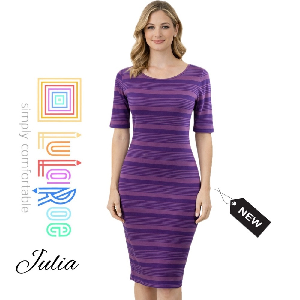 NWT LULAROE Julia xs  Striped dress